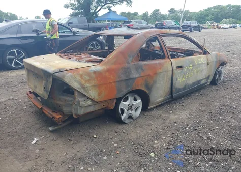 2004 Honda Civic Ex z USA, uszkodzony, nr VIN 1HGEM22934L002543